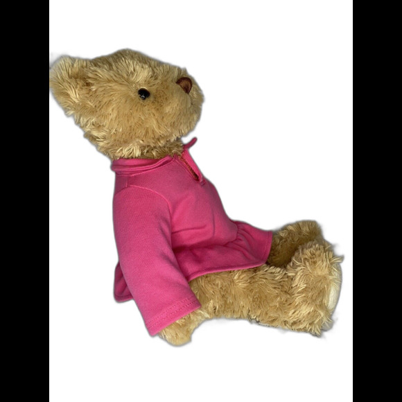 FAO Swartz Tan Teddy Bear Pink Dress Plush 2010 - Picture 2 of 8